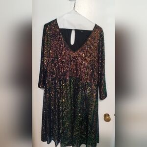 Torrid Multicolor Sequin Dress 0